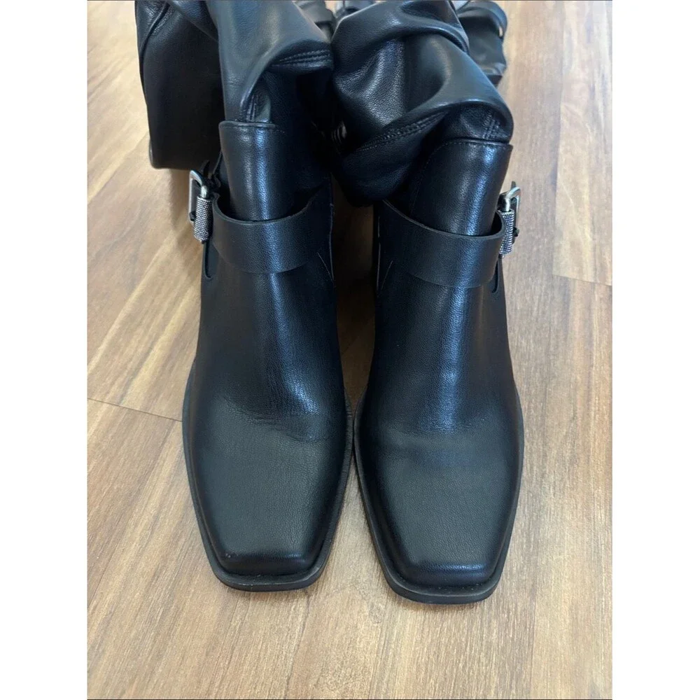 rag & bone Axis Thigh High Black Boots with Block Heel in Womens Size 38 or 7.5